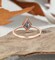 Kite cut  Black Rutilated Quartz engagement ring Vintage Moissanite rose gold ring Cubic Zirconia wedding ring Anniversary Bridal gift product 3